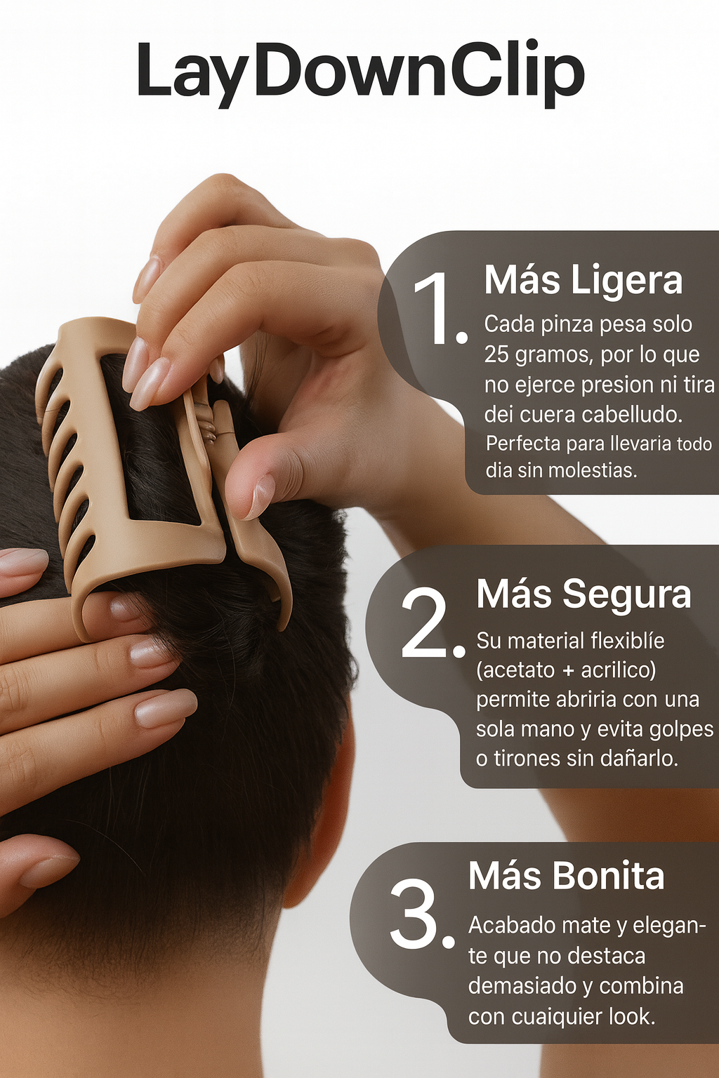 LayDownClip™ – La pinza flexible que no molesta al tumbarte